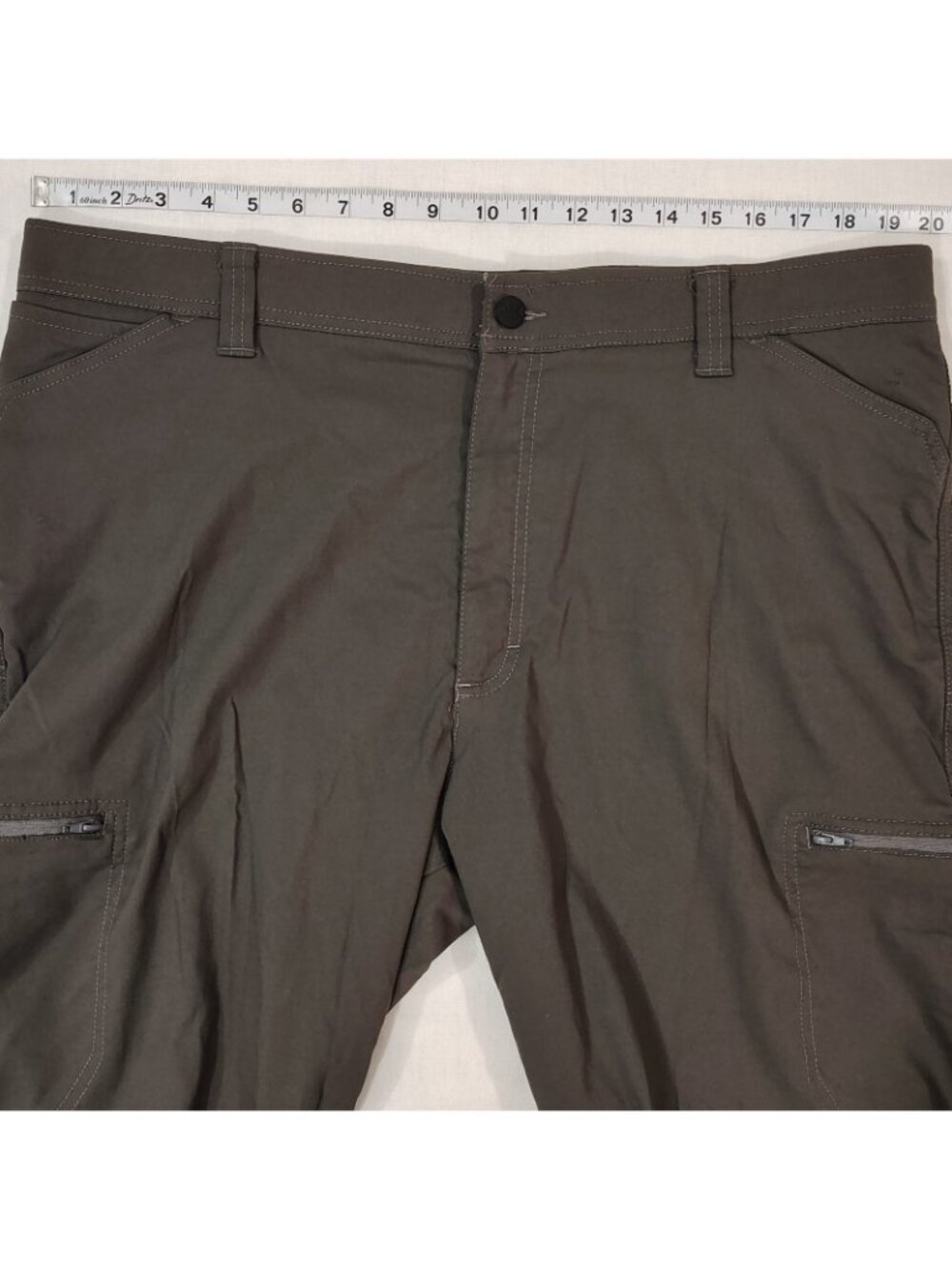 Wrangler All Terrain Hiking Cargo Pants Mens Sz 40x30 Flex Stretch Asphalt Gray - Picture 9 of 16